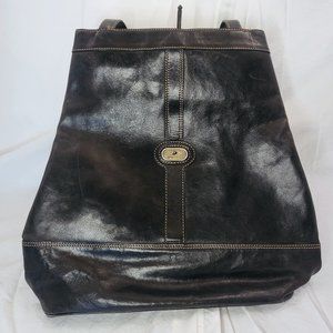 Dicken's Black Leather Collection Tote